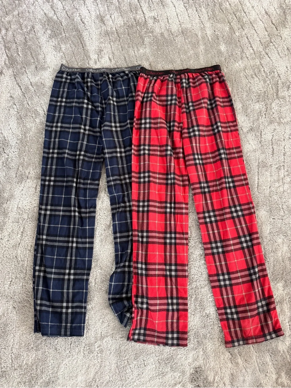 Calvin Klein Red & Blue Plaid Pajama Pants Set